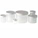 Qorpak PLC-03713 16oz Natural Polypropylene Jar with 89-400 White PP Cap, Case of 24
