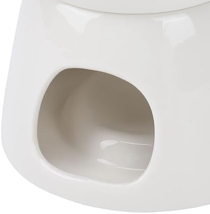 Buachois Cheese Fondue Pot Set Ceramic Chocolate Melting (Pure White) - 1