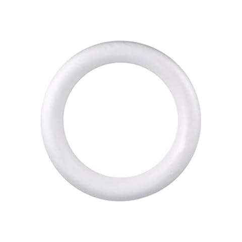 Beavorty Foam Wreath Forms Foam Circle Polystyrene Foam Ring Round Craft Rings for Front Door Christmas Decorations Holidays Cover