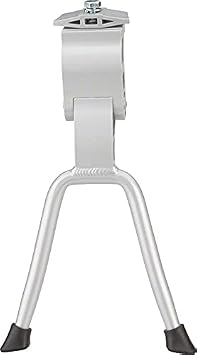 MSW Bike Premium Kickstand, Stable Double-Leg Stance, Strong Lightweight Aluminum, Fits 26 inch & 700c Bikes, Includes Top Mounting Plate, Silver | powersports-kickstands