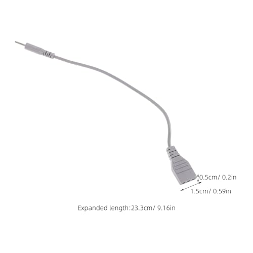 2 cables de carga USB DC | Cable de reemplazo de cargador rápido de 9,17 pulgadas | Adaptador para dispositivos portátiles de terapia | Accesorio ideal para masajeador para uso doméstico y clínico miniatura 2