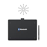 HUION Inspiroy Frego M 無線ペンタブ 板タブ ワイヤレス Bluetooth5.0ブルートゥースペンタブレット 充電不要ペン 8192レベル筆圧感度 傾き検知機能搭載 左利き お絵かきタブレット イラスト制作 漫画制作 オンライン授業 ワイヤレス フェルト替え芯セット