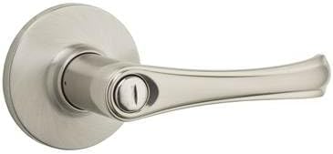 Safelock SL3000GV-15V1 Grapevine Lever Privacy Lock with New Chassis with RCAL Latch and RCS Strike Satin Nickel Finish
