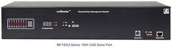 netBooter NP-1601DU Remote Switched and Metered PDU with 16 Power Outlets, 120V/30A. Control Power via Web, Telnet, or USB