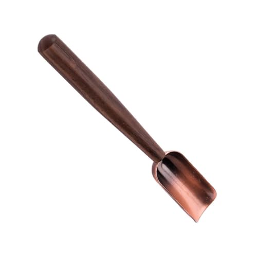 BEBEMOKO Tea Spoons Hot Solid Wood Handle Tea Spoon Household Portable Vintage Style Design