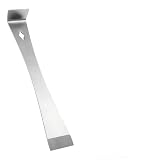7 Inch Stainless Steel Pry Bar Scraper – Multi-Purpose Crowbar for Prying Pulling Lifting – Flat Angled Edge Scraper Tool for Paint Adhesive Removal – Non-Slip Grip Baseboard Trim Removal Tool