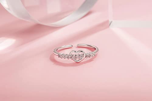 Chevvy Grandma & Granddaughter Infinity Ring - Sterling Silver Cubic Zirconia3