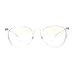 Hipster Rectangle Plastic Keyhole Blue Light Filtering Computer Glasses Clear