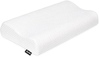 Joric Memory Foam Pillow, Cervical Orthopedic Deep Sleep Neck Pillow for Neck Pain Suffers, Soft Bed Pillow for Back and Side Sleepers, with Washable Pillowcase
