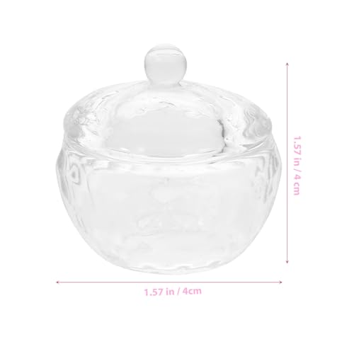 Plato de vidrio para uñas, accesorio para manicura miniatura 5