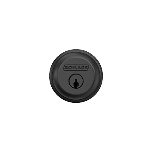 Image of Schlage B60 N 622 Deadbolt, Keyed 1 Side, Highest Residential Security, Matte Black
