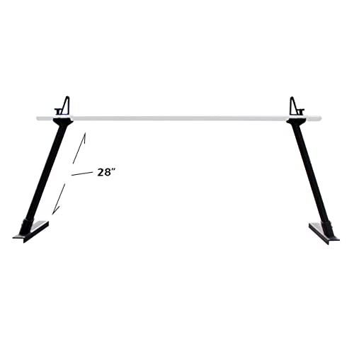 Image of MaxxHaul Universal Aluminum Truck Ladder Lumber Pipe Contractor Rack - 500 lb Capacity 28 inch Fixed Height with Mounting Clamps No-Drill Installation for Pickup Trucks - CrossBars Sold Separately