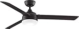 Fanimation Xeno Wet Indoor/Outdoor Ceiling Fan with Dark Walnut Blades and LED Light Kit 56 inch -...