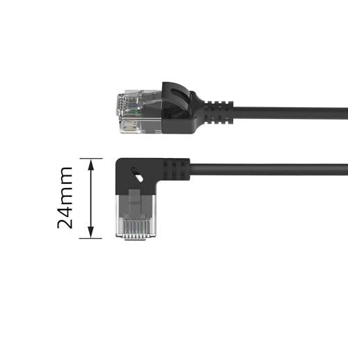 ACT CAT6A Network Cable 90° Angled to Right, U/UTP LSZH LAN Cable Thin 3.6 mm Slimline - Image 3