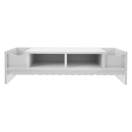 Support écran PVC blanc multifonction pour organiser le bureau