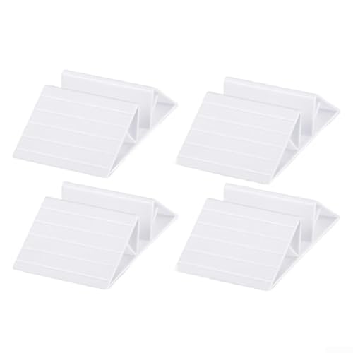 DAZZLEEX Pies de soporte para valla de puerta para mascotas, 4/6 piezas con una parte inferior autoadhesiva para puertas de perro de madera, barreras de 12 x 6,3 x 3 cm (4 piezas)