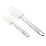 iplusmile 4Piezas Rascador de Silicona de Mango S Utensilios de Cocina Ergonómicos para Hornear y Panadería Espátula de Crema Resistente y Duradera para Uso