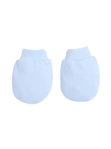 Image of Baby Eli Cotton Newborn Mittens (Picot Wrist) Set of 6 for Baby Boys & Girls 0-6 Months | Soft and Cozy Unisex Infant Gloves | Assorted Baby Hand Gloves | Adjustable Scratch Protection