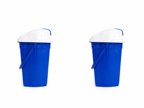 Image of ARISTO Plastic Swing Lid Garbage Dustbin 16 LTR Combo (Blue & Blue)