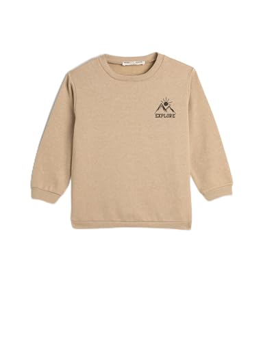Sweatshirt garçon intérieur doux et chaud col rond
