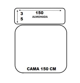 Almohada Fibra Hueca 150 cm Antiácaros | Fibra hueca siliconada | 150 cm | Transpirable | Antiácaros | Firmeza media | Lavable a máquina
