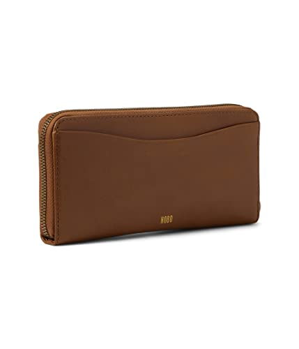 Image of HOBO Max Large Zip Around Wallet For Women - Leather Construction With Cotton Lining, Smart and Trendy Wallet Truffle One Size One Size