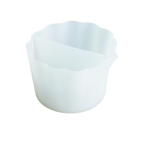 Silikon Split Becher, 2 Kanal Geteilter Becher für Farbgießen Silikon Geteilte Tasse Flüssigkeit Kunst geteilter Becher aus Kunstharz zum Ausgießen Malwerkzeuge DIY Basteln Zeichnen Zubehör