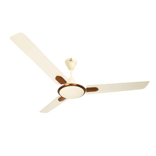 Image of Omen Changing Lives 1200mm Tejus Ceiling Fan | Elegant Design | 400 RPM High-Speed | Superior Airflow | Anti-Rust Body | 100% Copper Motor | BEE Star Rated | Energy Efficient | 2-Year Warranty (Ivory)