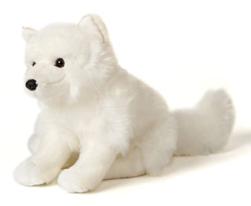 Uni-Toys - Polarfuchs, sitzend - 23 cm (Höhe) - Plüsch-Fuchs, Schneefuchs - Plüschtier, Kuscheltier