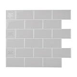 Smart Tiles Self Adhesive Wall Tiles - Subway Cassandra - 10 Sheets of 11.56' x 8.38' (29.36 x 21.29...