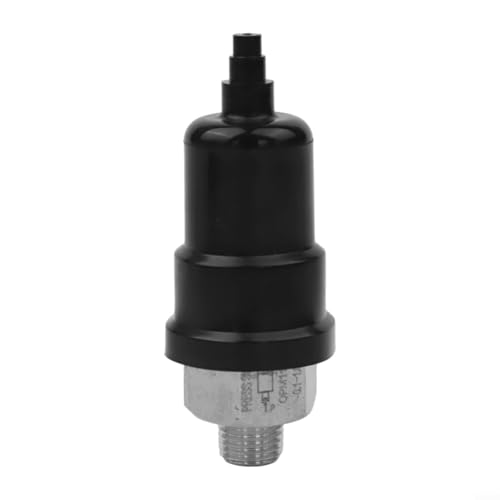 Helilyco QPM11-NC/NO Interruptor de presión de aire de 1/4 pulgadas de control de compresor neumático con presión ajustable para máquinas CNC y sistemas automatizados, negro o plateado