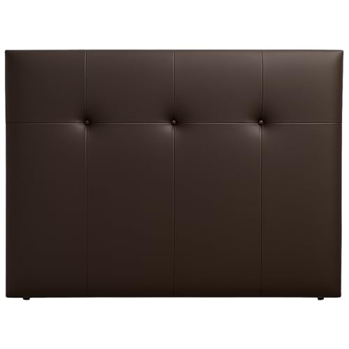 DESCANSIN   Cabecero Tapizado | Cabeceros de Cama Matrimonio o Individual | Cabeceros Polipiel Fácil Limpieza, Colocación, Resistente y Lavable | Cabecero Acolchado en Diferentes Tamaños (135, Wengue)