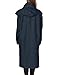 Ubon Women's Rain Coat Waterproof with Hood Long Raincoat Packable Rain Jacket Casual Windbreaker, Navy, X-Large