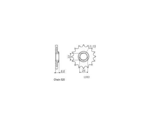 Kit chaîne compatible avec KTM SX 200 Hyper Oring Sifam An 02 Kit 14 45 - 5