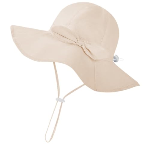 Toddler Fisherman Hat Bonnet Breathable Sun Hat with Bow for Babies Ideal for Outdoor Activities Fashionable Headwear Khaki