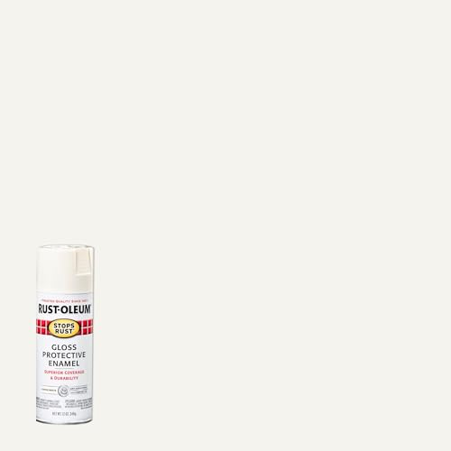 Image of Rust-Oleum Stops Rust Spray Paint, Gloss Canvas White | Rust Resistant, Indoor and Outdoor, Beautiful Finish on Metal, Wood and More, Sprays from Any Angle, 12 oz, 6 Pack