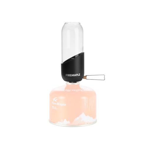 Fire-Maple Orange Camping Lantern Glass, Steel & Aluminum | Propane or Isobutane Fuel Canister Beautiful Lights | NO Mantles Needed | Propane Lanterns for Camping, Emergency Essential