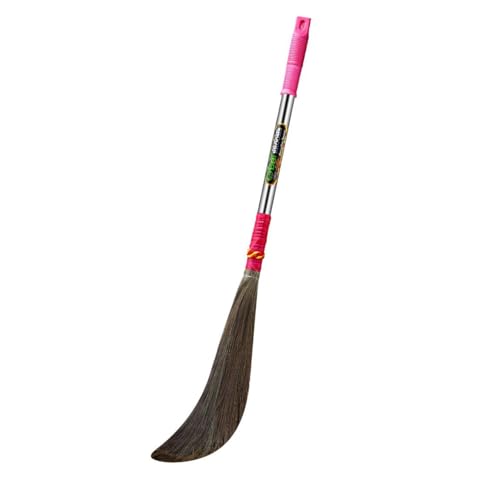 Image of BBT Phool Jhadu | Natural Grass Broom Stick for Home Cleaning | Eco-Friendly Long Handle Jhadu | Anti Dust, Lightweight & Durable Pack of- (1, BAHUBALI GAJRA)