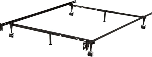 KB Designs - 6-Leg Adjustable Metal Queen, Full, Full XL, Twin, Twin XL, Bed Frame with Rug Rollers...