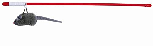 Image of TRIXIE Cat Fishing Rod Toy with Squeaky Teaser | Interactive Wand Toy for Indoor Cats