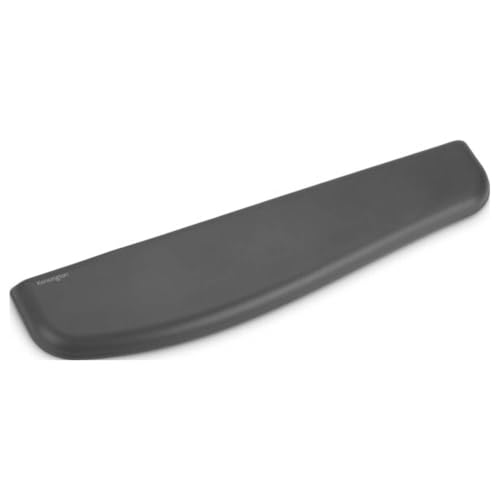 Image of Kensington ErgoSoft Wrist Rest for Standard Keyboards, Black (K52799WW) | Ergonomic gel cushioning, fits standard-size keyboards, eases wrist strain while typing