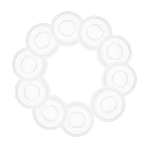 PRETYZOOM 10Pcs Plastic Sealing Lids for Chemical Buckets Leak Inner Bung with Pull Ring for Secure Storage of Paint Pet Food and More