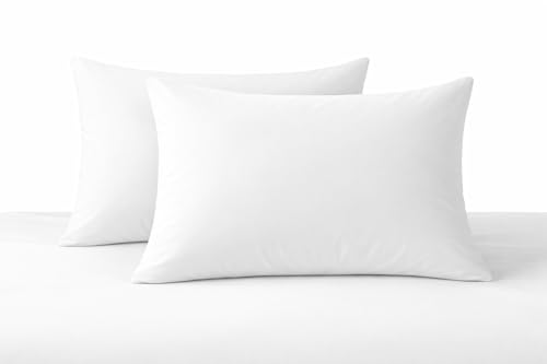 Kit 2 Fronhas 50x70 cm Lisa Micropercal Toque Macio Conforto Durabilidade e Fácil de Lavar Branco