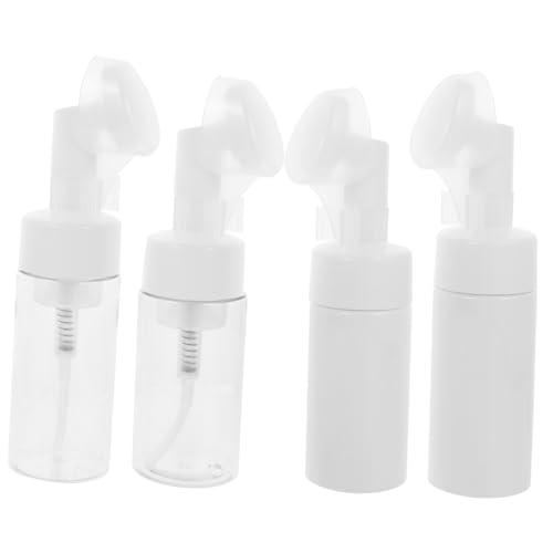 VALICLUD Face Cleansing Brush Set Makeup Bottle 4pcs Pack Manual Brush Travel Size Foam Pump