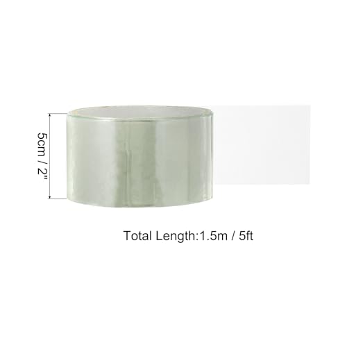 Image of PATIKIL Waterproof Patch Seal Tape 2 in x 5 Ft, PVC Leak Proof Repair Tape Instant Sealing for HVAC Ducts, Roof Crack, Hoses Pipes, Awning, Clear