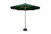 SiMPO LIFESTYLE Sonnenschirm 250 cm Holz-Sonnenschirm Marktschirm Gartenschirm Terrassenschirm Rund UV50+ (Grün, 2.5m)
