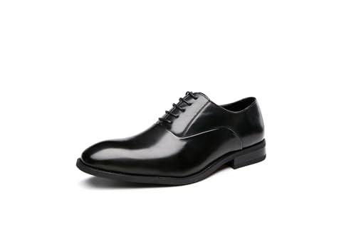 Men's Dress Shoes Leather Formal Business Oxford Derby Shoes Brogue Wingtip Dress Shoes