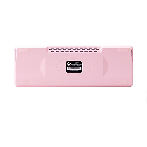 Image of GK GAMAKAY LK67 65% RGB Modular DIY Mechanical Keyboard, 67 Keys Hot Swappable 3pin /5pin Switch, Programmable Triple Mode Bluetooth 5.0 /USB-C Wired /2.4GHz Wireless Customized Keyboard Kit (Pink)