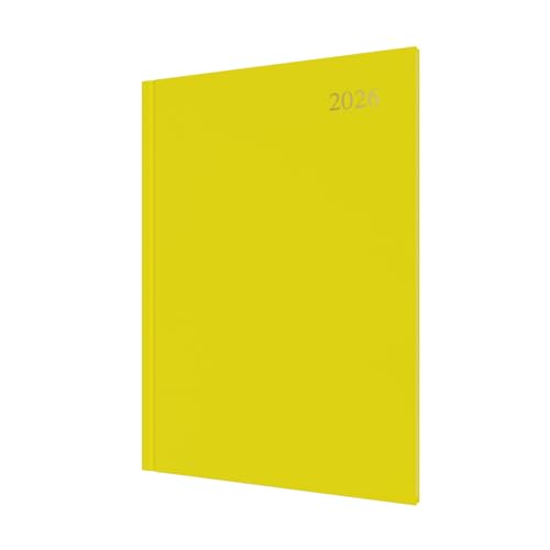 Collins - Essential - 2026 12 Month Calendar Year Planner, Week-To-View Diary, A4 Hard Cover - Yellow (ESSA43.45-26)