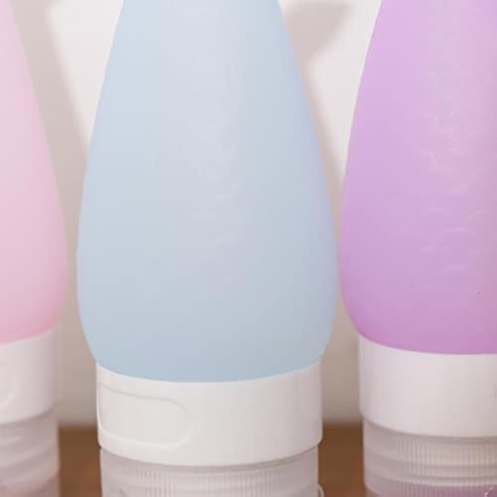 4 Pieces Silicone Mini Shampoo Sample Travel Containers